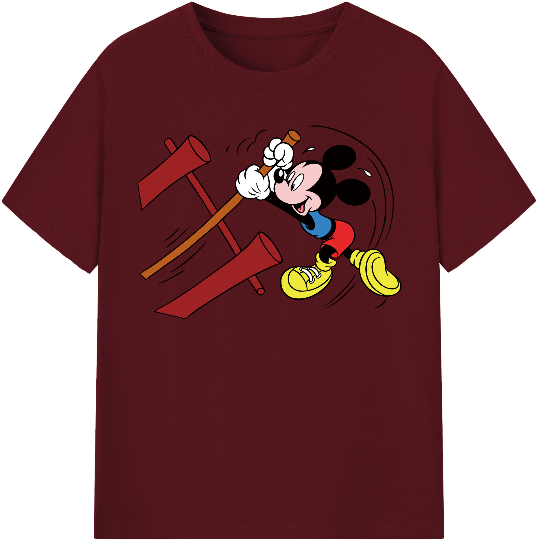 （画像用） ミッキーマウス Mickey Mouse 綿100％半袖Tシャツ（フロントプリント）